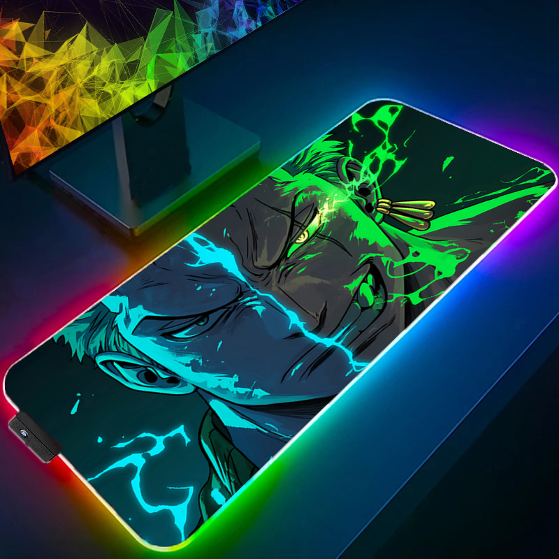 Pc Gaming Set - ONE PIECE Zoro Mouse Pad RGB