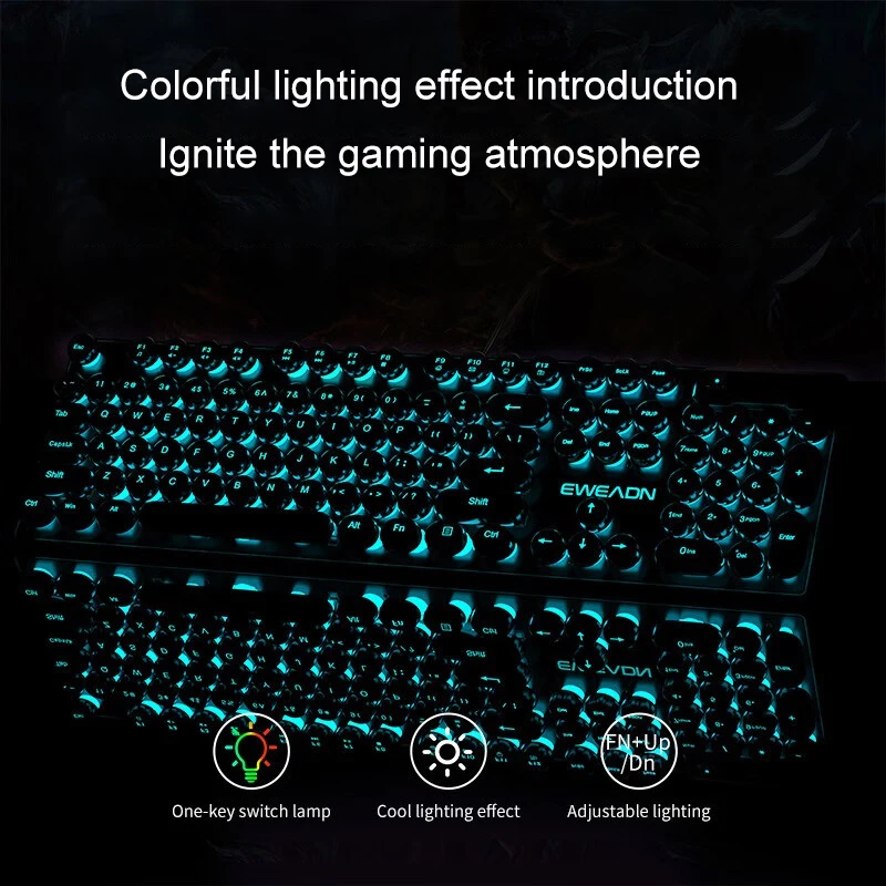 Retro Punk Mechanical Feel Key - đánh giá và giá Pc Gaming Keyboard