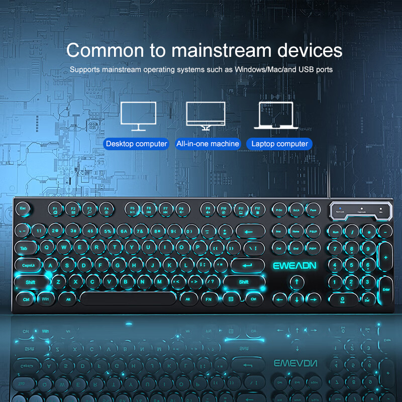EWEADN Typewriter Gaming Keybo - đánh giá và giá Pc Gaming Keyboard