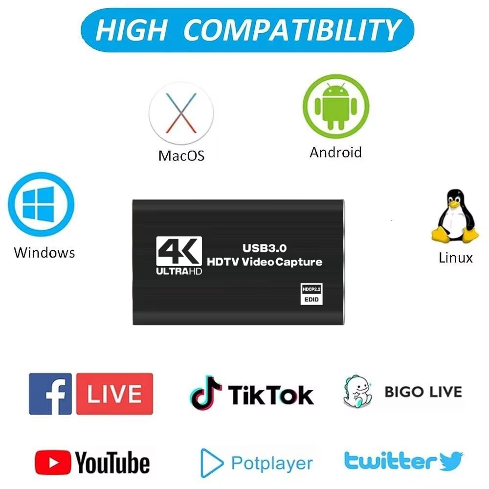 Roreta 4K USB 3.0 Video Captur - đánh giá và giá Capture Card Hdmi