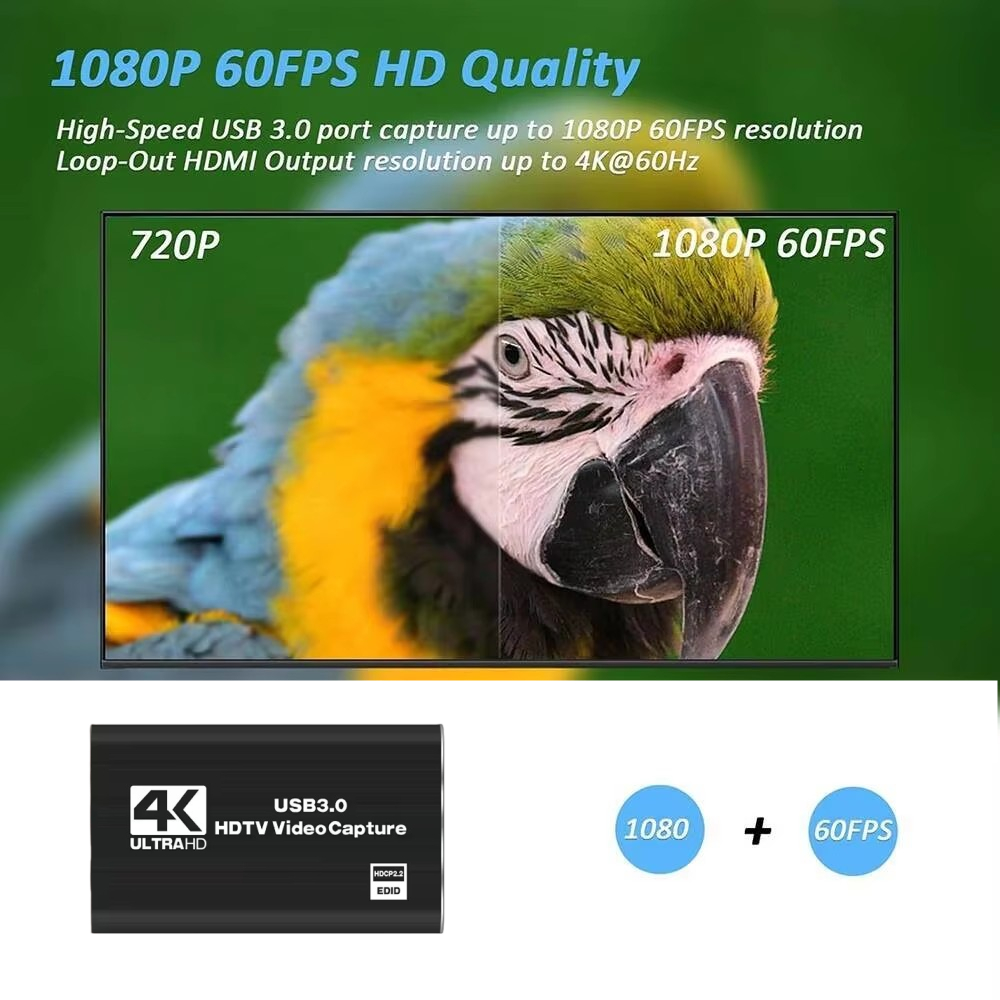 Roreta 4K USB 3.0 Video Captur - đánh giá và giá Capture Card Hdmi