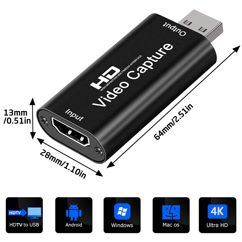 Metal HDMI-compatible 4K to US - đánh giá và giá Capture Card Hdmi