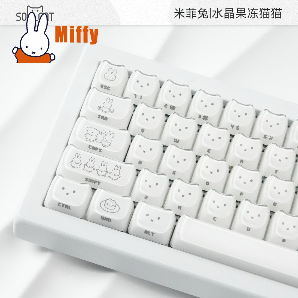 Kawaii Miffy Keycaps Cute Rabb - đánh giá và giá Pc Gaming Keyboard
