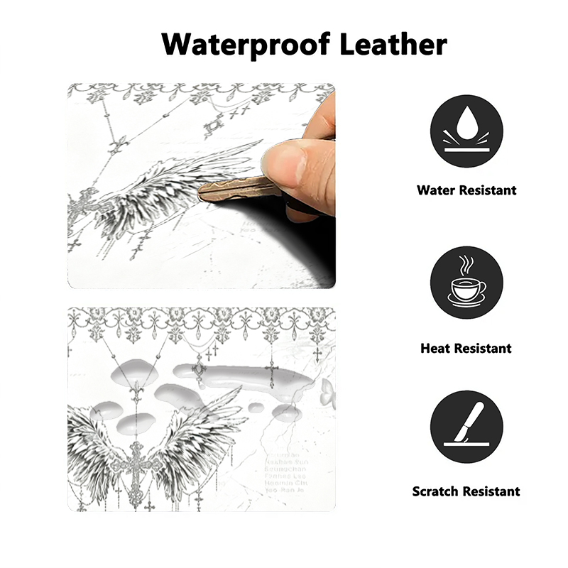 Leather Mousepad Black White A - đánh giá và giá Pc Gaming Keyboard