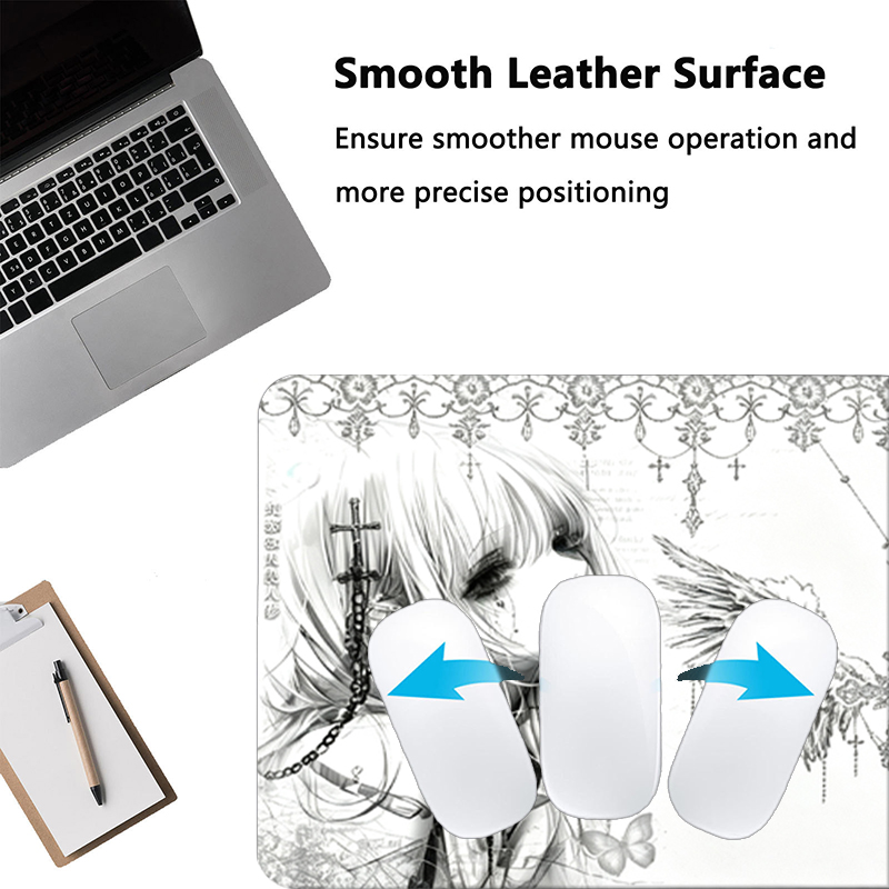 Leather Mousepad Black White A - đánh giá và giá Pc Gaming Keyboard