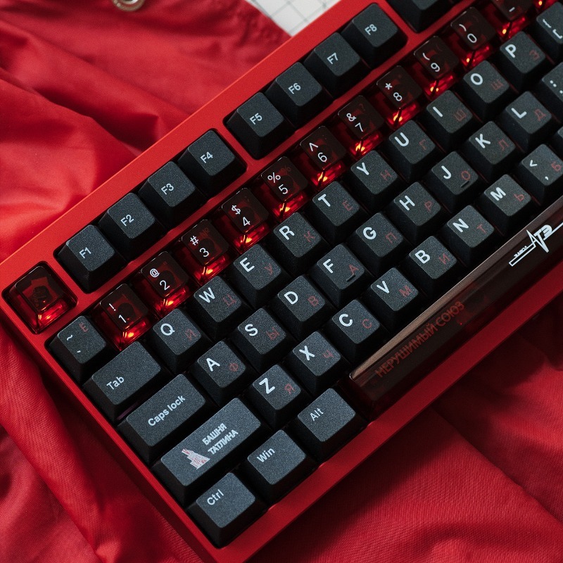 Soviet Black Theme Keycaps Set - đánh giá và giá Pc Gaming Set